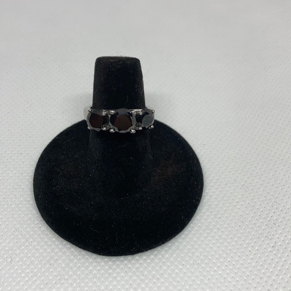 Simulated diamond & black diamond rings J-38 - Picture 11 of 11